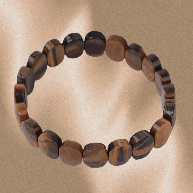 Tiger Eye Oval Shape Faceted Cut Bracelet